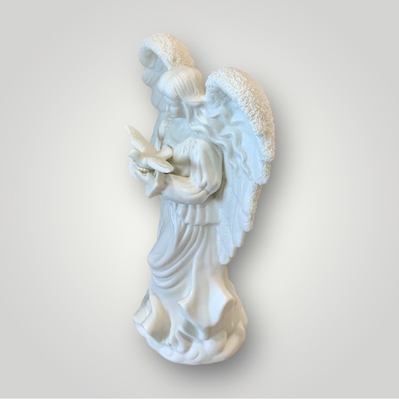 Vintage Guardian Angel Ceramic Figurine Statue 8.5” Tall - Picture 11 of 16